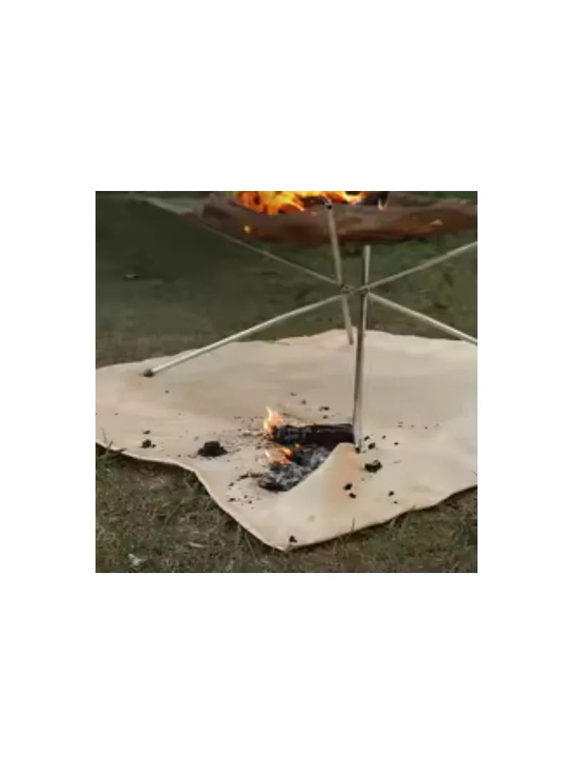 High Temperature Fire Retardant BBQ Fire Pit Mat - Heat Resistant Grill Protection for Outdoor & Indoor Camping