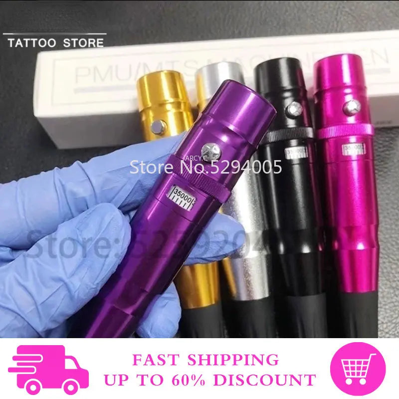 Permanent Makeup Tattoo Pen Machine - Eyebrow and Lip Microblading Tattoo Gun for PMU Beginners