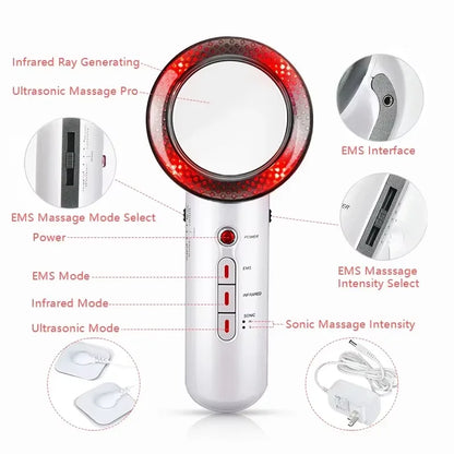 3-in-1 Slimming Electric Massager – Weight Loss, Far Infrared & Microcurrent Therapy