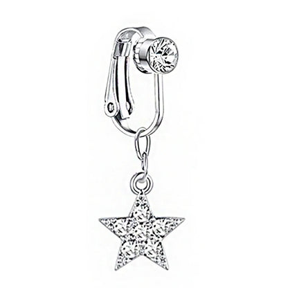 Faux Snake Belly Ring – Fake Clip-On Umbilical Navel Piercing, Belly Button & Cartilage Body Jewelry