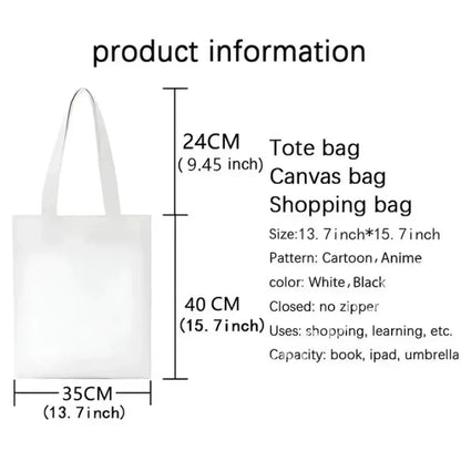 Totoro Studio Ghibli Fashion Tote Bag – Foldable Reusable Shopping Handbag, Harajuku Style Student Bag