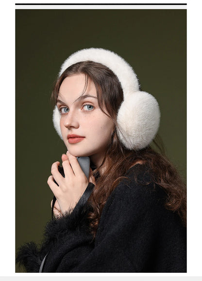 Maikun Thermal Earmuffs for Autumn & Winter - Thickened Cycling Ear Bags Imitation Rabbit Marten Ear Warmers
