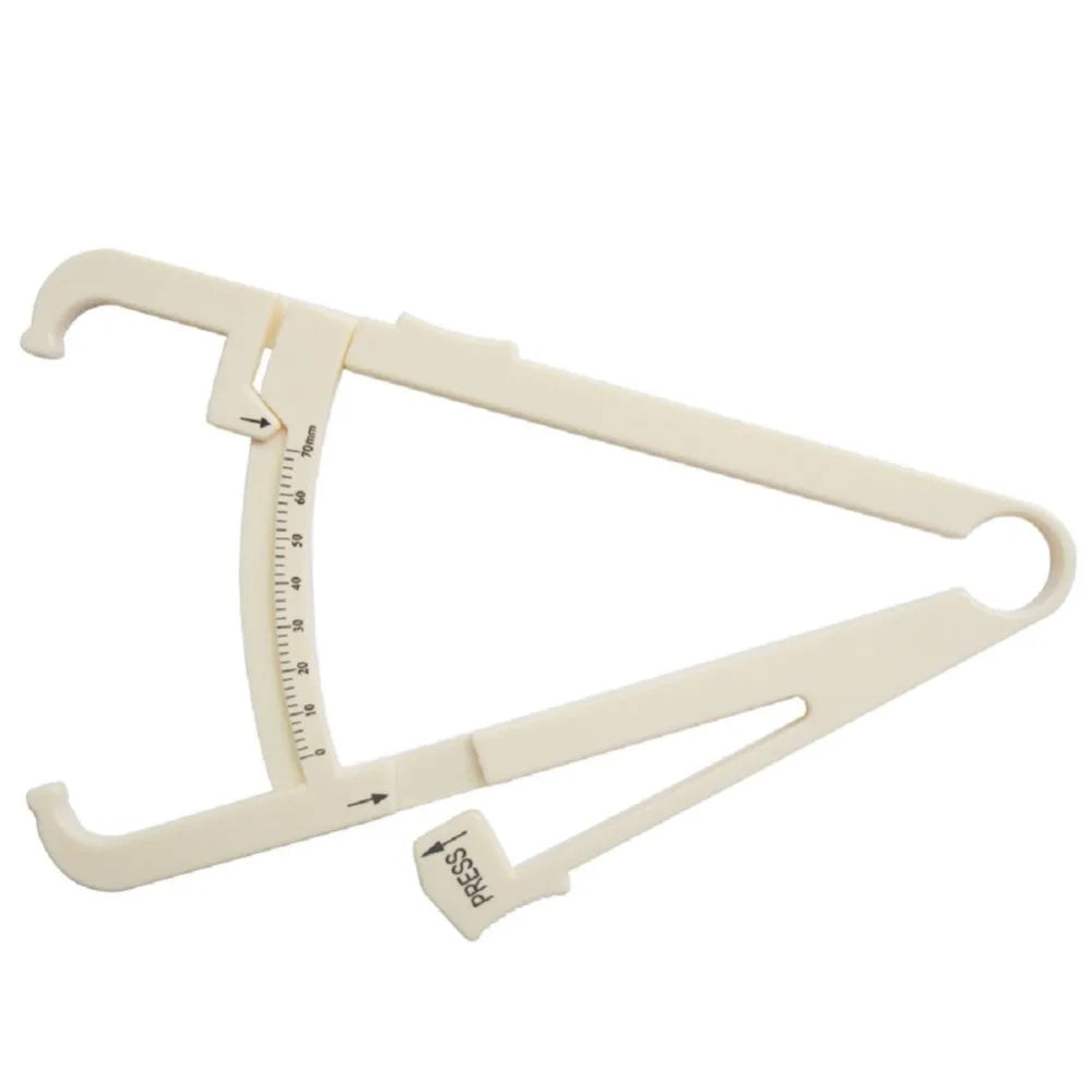 Crossfit Body Fat Loss Tester Calculator - Fitness Caliper Clip Measurement Tool - Slim Skin Fold Chart for Gym Workouts