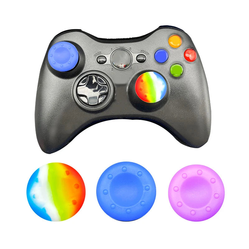 Non-Slip Silicone Joystick Thumb Grip Caps – Analog Stick Covers for PS2, PS3, PS4, PS5, Xbox One, Xbox 360, Xbox Series X, and Switch Pro Controllers