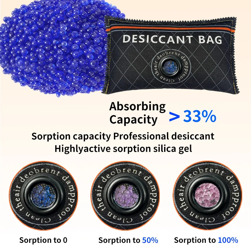 Car & Home Dehumidifier Bag – Reusable Silica Gel Moisture Absorber for Wardrobe, Shoes, Cabinets
