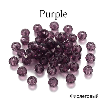 70–300pcs Czech Crystal Glass Beads Set (3–8mm) – Faceted Translucent Colorful Spacer Beads for DIY Jewelry, Bracelets & Craft Making