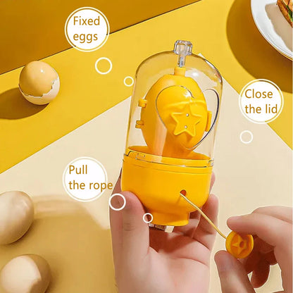 Newest Handheld Egg Scrambler - Food-Grade Silicone Manual Egg Mixer and Spinner for In-Shell Hard Boiled Eggs