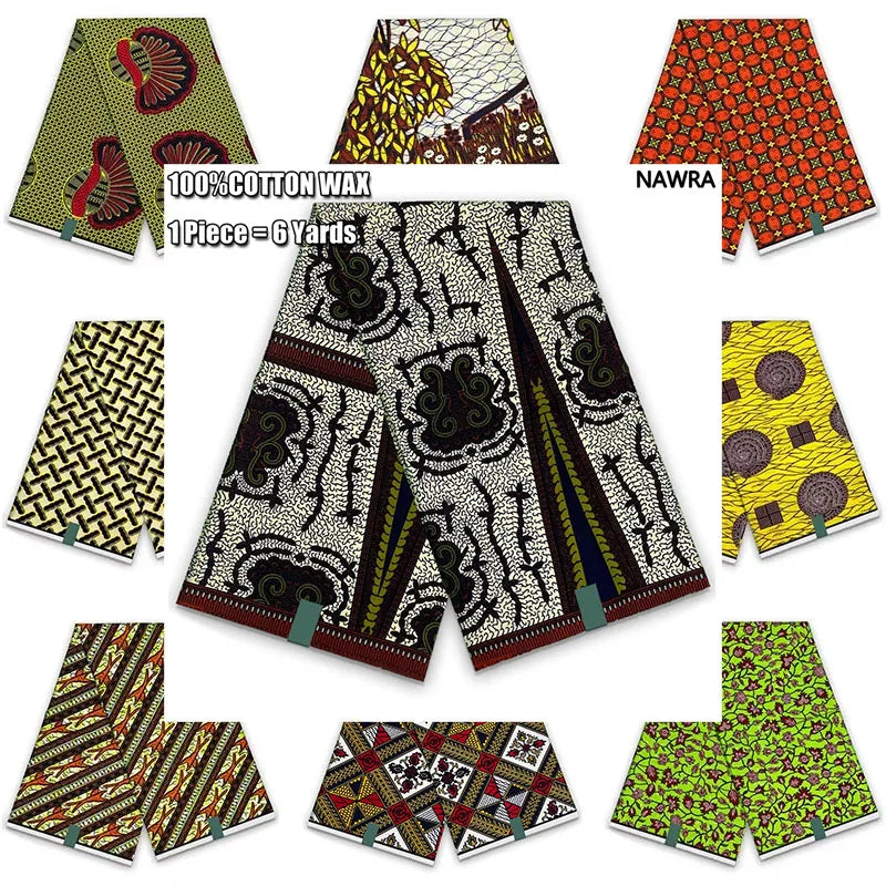 2026 African Real Wax Print Fabric - 100% Cotton Ghana Style Soft Ankara Pagne