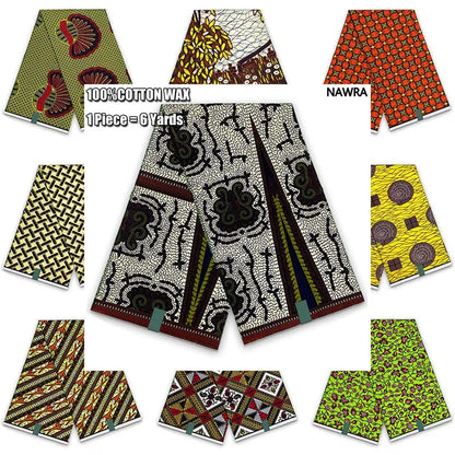 2026 African Real Wax Print Fabric - 100% Cotton Ghana Style Soft Ankara Pagne