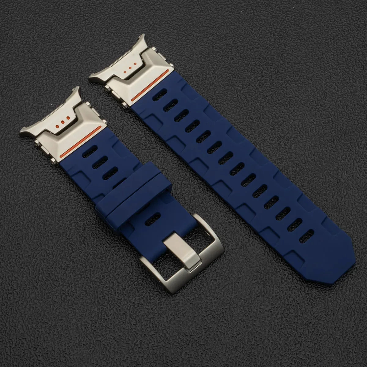 Soft Silicone Luxury Sport Strap for Samsung Galaxy Watch Ultra 47mm — No-Gap Curved End Band for Men