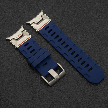 Soft Silicone Luxury Sport Strap for Samsung Galaxy Watch Ultra 47mm — No-Gap Curved End Band for Men