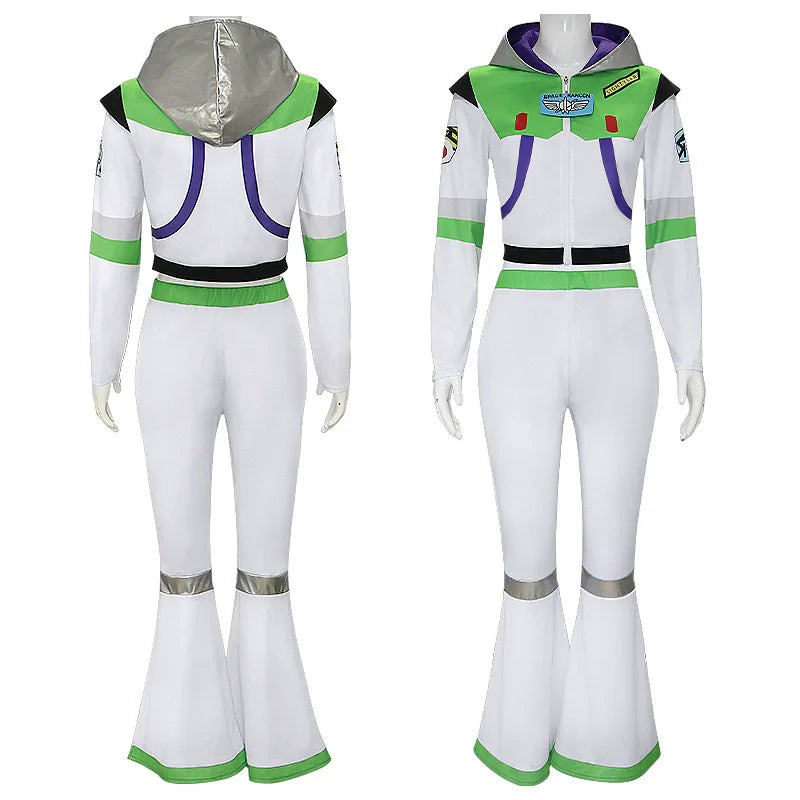 Buzz Lightyear Cosplay Costume - Headwear & Jumpsuit Halloween Carnival Party Outfit