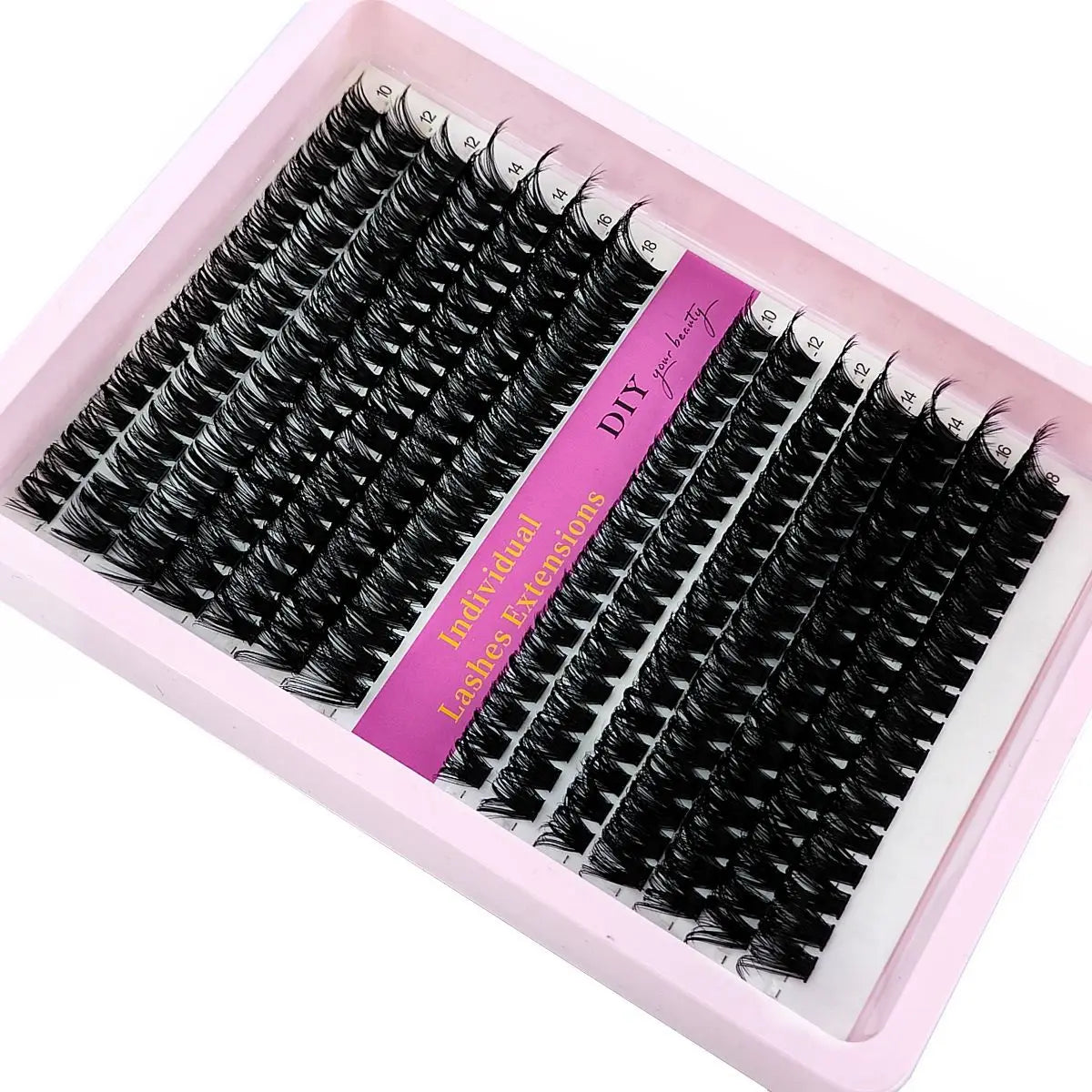 60D/80D/100D Mixed Eyelash Clusters – 10-18mm Wispy Individual Lash Extensions, 266/280pcs DIY Mink False Lashes for Makeup