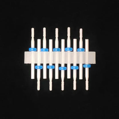 10PCS Ceramic Nail Drill Bits - Rotary Milling Cutters for Gel Polish Removal & Nail Grinding Machine Accessories