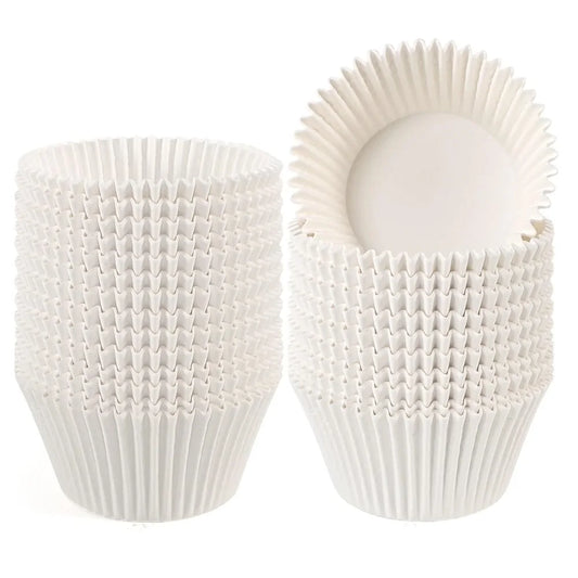 200PCS White Cupcake Liners Non-Stick Muffin Baking Cups for Wedding & Kitchen Use