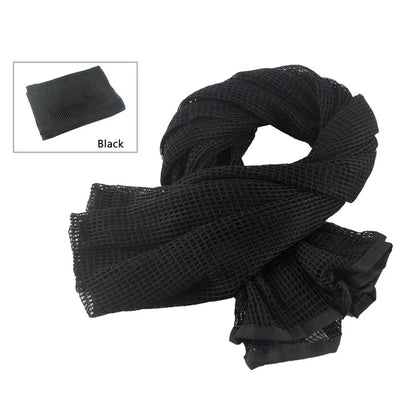 Tactical Camouflage Mesh Scarf - Outdoor Sports, Sniper Face Veil for Wargame, Camping, Hunting, and Cycling