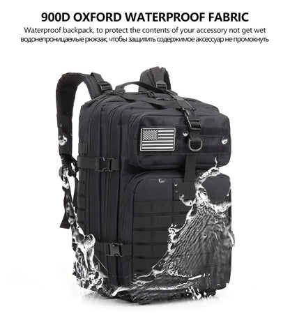 50L Tactical Backpack – Large Capacity Men’s Waterproof Rucksack for Hiking, Camping, Hunting & Outdoor Adventures