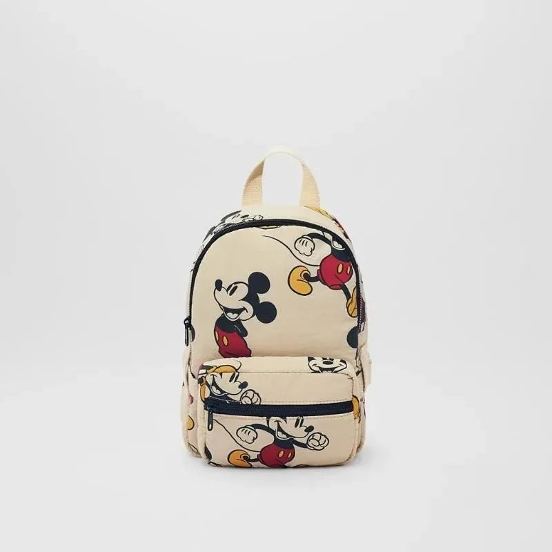 Disney Mickey Mouse Fashion Backpack - Cute Minnie Canvas School Bag, Large Capacity Backpack for Women & Girls