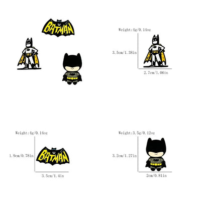 Bat Shaped Enamel Pin Set - 3/5PCS Classic Cartoon Brooches for Backpacks, Clothing & Gifts