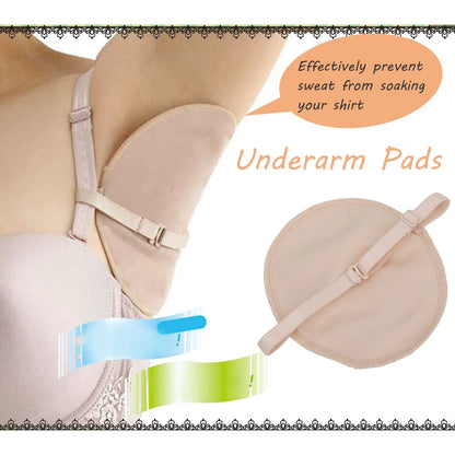 Reusable Underarm Sweat Pads – Absorbent Armpit Perspiration Shields for Men & Women Clothing Protection