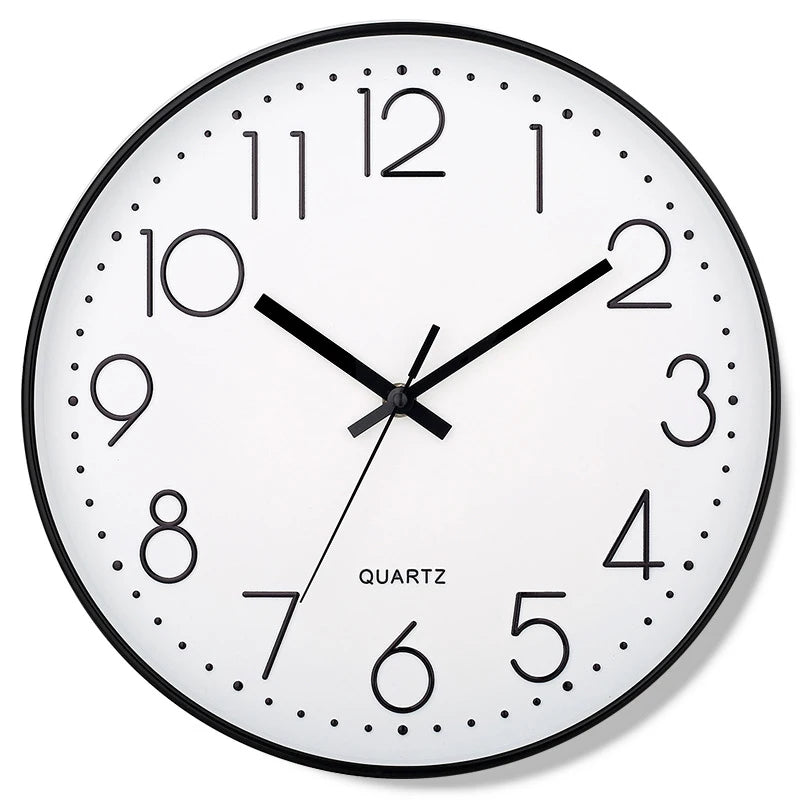 8-Inch Silent Quartz Wall Clock – Hole-Free Minimalist Cubic Digital Clock for Living Room & Bedroom Decor
