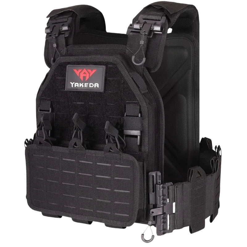 YAKEDA ATFG MOX CAMO Tactical Plate Carrier – Lightweight, Quick Release, 1000D Nylon MOLLE Vest for Combat & Hunting