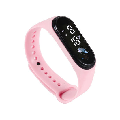 Kawaii Kids Smart Watch – Waterproof Digital Sports Watch for Boys & Girls with Silicone Strap