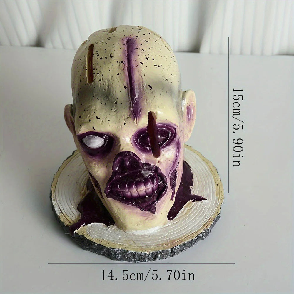 Skull Skeleton Kitchen Knife Holder - Horror Style Storage Rack and Decor