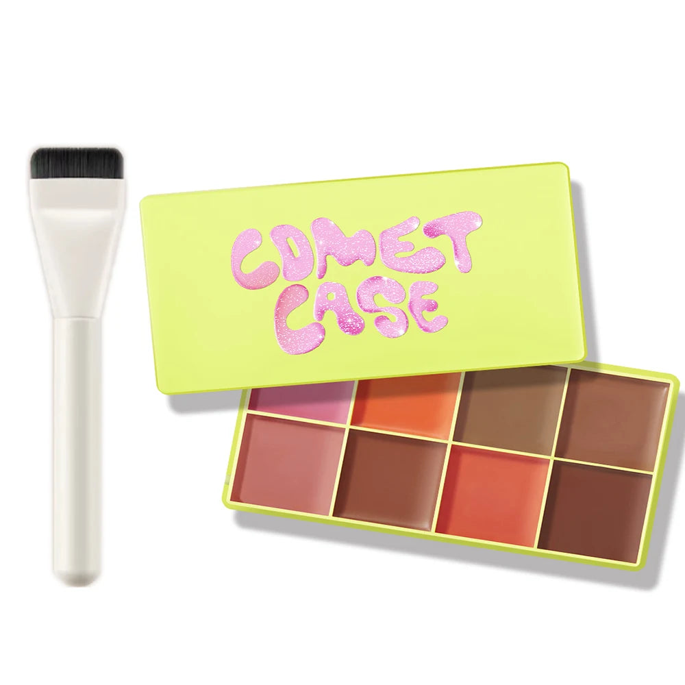 Curve Case Cream Makeup Palette - Eyebrow, Blush & Highlighter with Matte and Shimmer Finishes