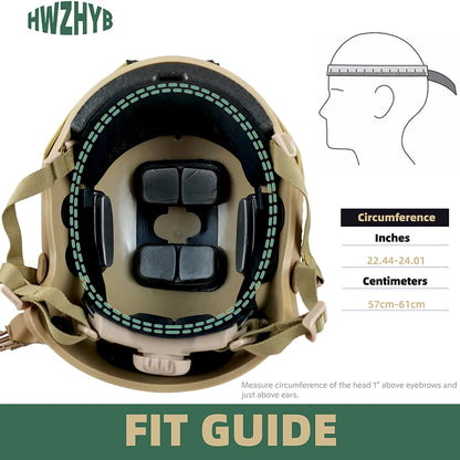 FAST Tactical Airsoft Helmet – Thickened ABS MH Helmet for Outdoor CS, PJ Air Gun Shooting Protective Gear