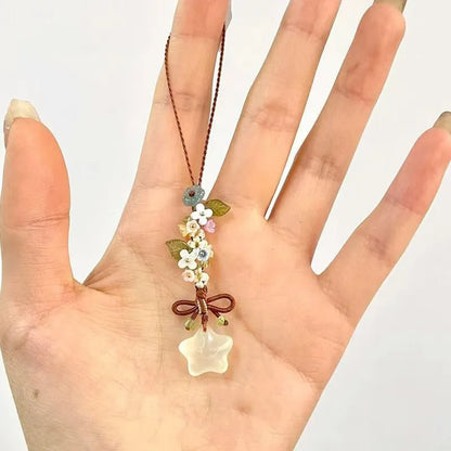 Ice Crystal Star Flower Pendant - Sweet Transparent Mobile Phone & Bag Charm Accessory