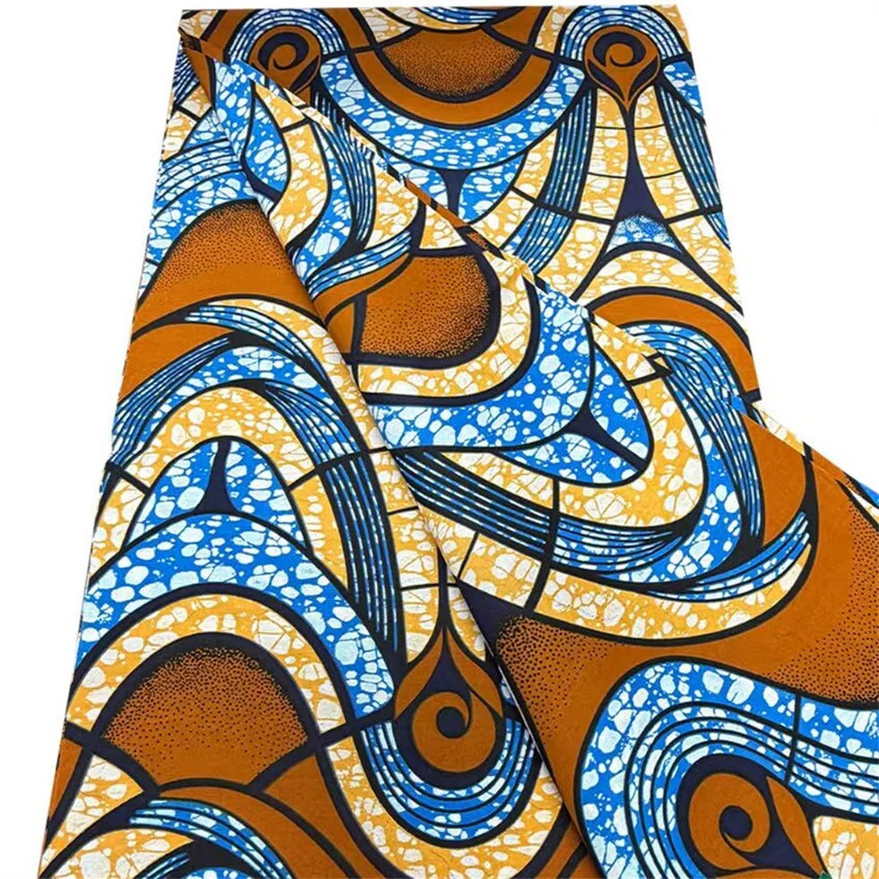New Nigerian African Wax Fabric - 100% Cotton Real Wax Ankara Print High Quality Original Pagne Material