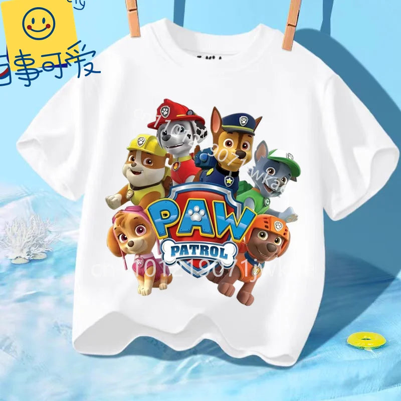 Paw Patrol Kids T-Shirt – Skye Cartoon Short Sleeve Summer Top for Boys & Girls Casual Wear Birthday Gift Clothing