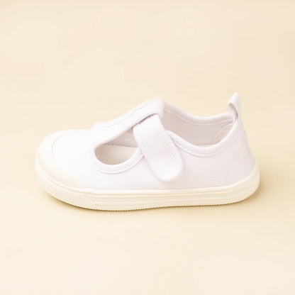 Spring & Autumn Kids Canvas Shoes — Personalized T-Shaped Breathable Sneakers for Children, Model EW8268