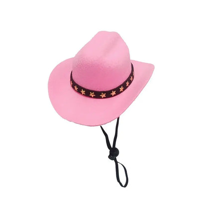 Adjustable Pet Cowboy Hat - Funny Outdoor Summer Dog & Cat Headwear Accessory