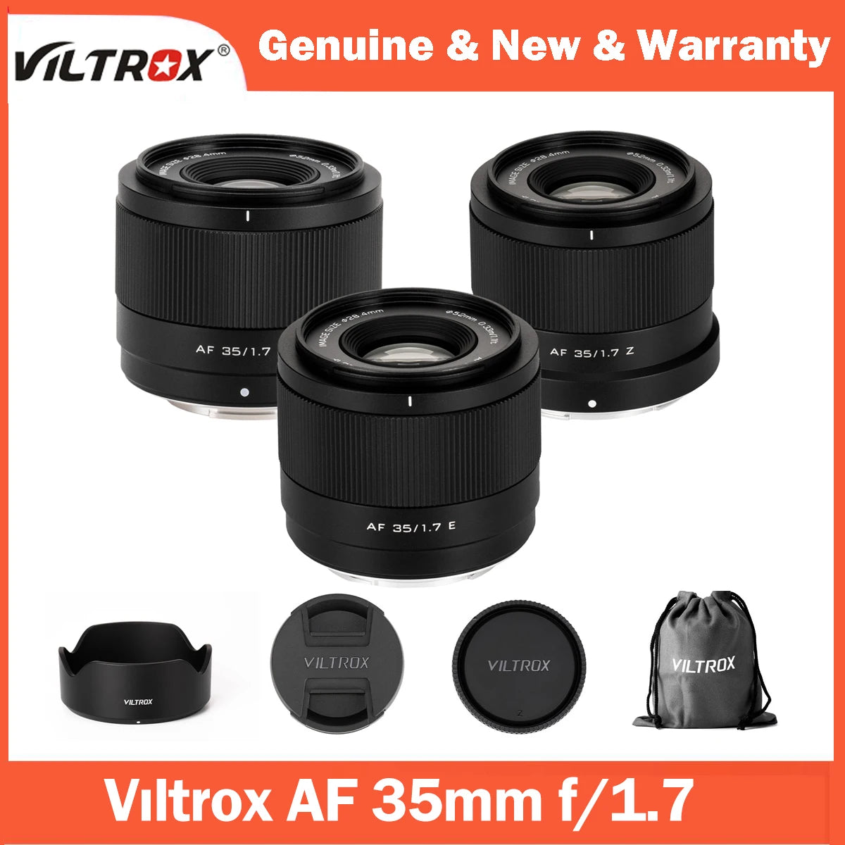 Viltrox 35mm F1.7 Air Autofocus Lens - APS-C Prime Lens for Fuji X, Nikon Z & Sony E Mount Cameras