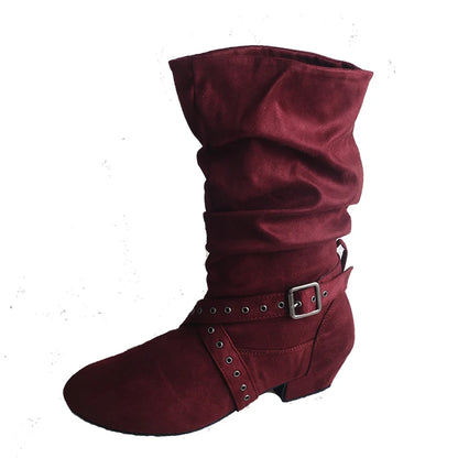 Wedopus Women’s Customized Western Dance Boots – Black Cowboy Heel Boots with Suede Sole for Urban & Ballroom Dancing
