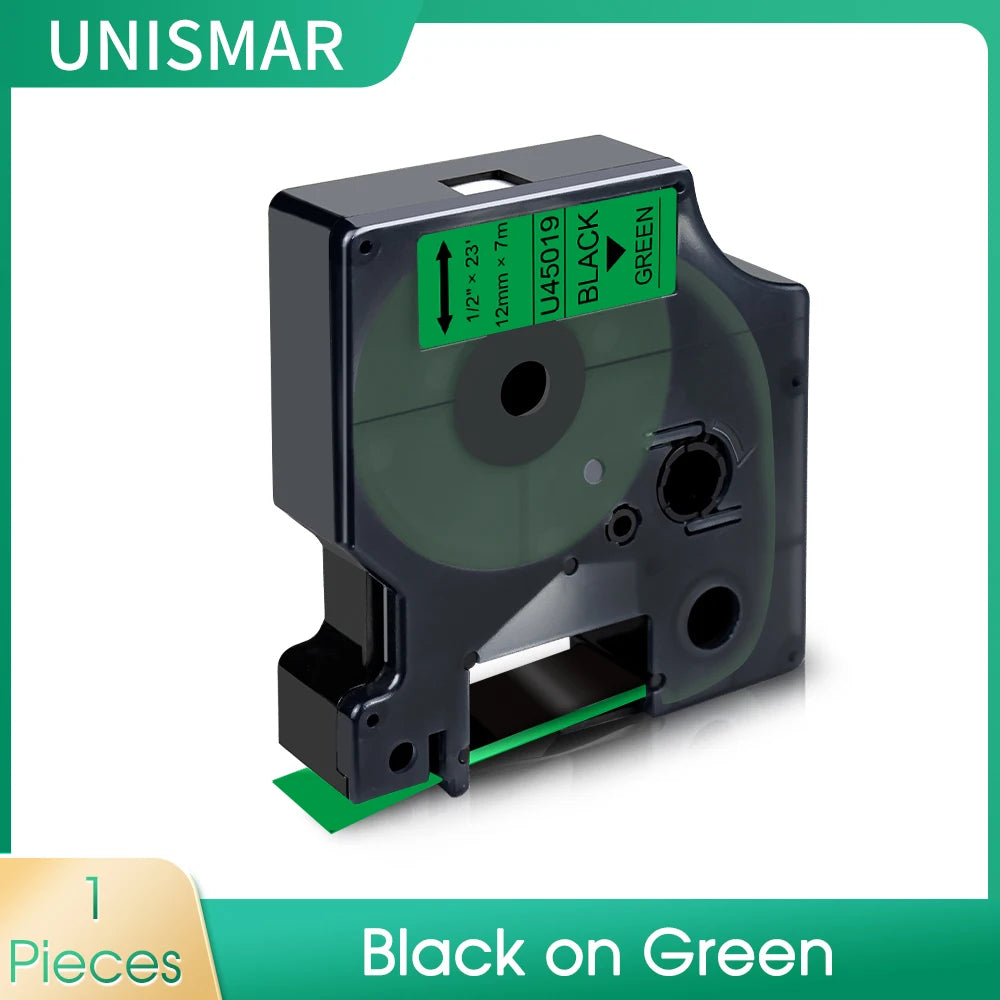 D1 Label Tape Replacement - 6/9/12/18/24mm Compatible Labels for Dymo LabelManager Printers & Label Makers