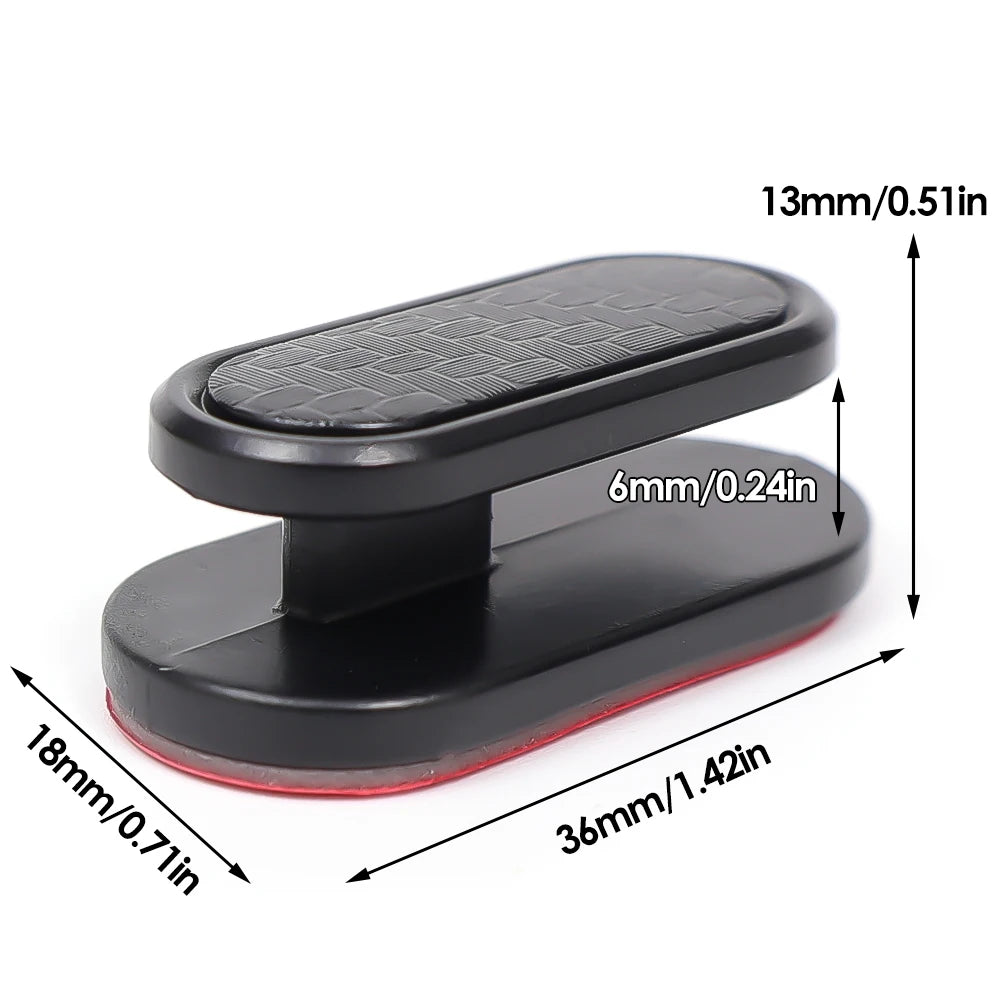 Car Invisible Small Hooks – Carbon Fiber Self-Adhesive Dashboard Wall Hook for USB Cable, Headphones, Keys, Car Interior Organizer