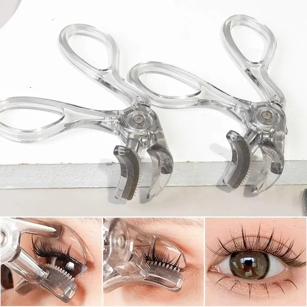 Dual-Type Eyelash Curler with Comb – Wide & Partial Clip, Waterproof, Long-Lasting Natural Curl, Unisex