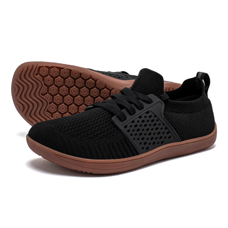 HOBIBEAR Wide Toe Barefoot Shoes – Minimalist Walking Sneakers for Men & Women, Zero Drop Sole, Breathable Mesh