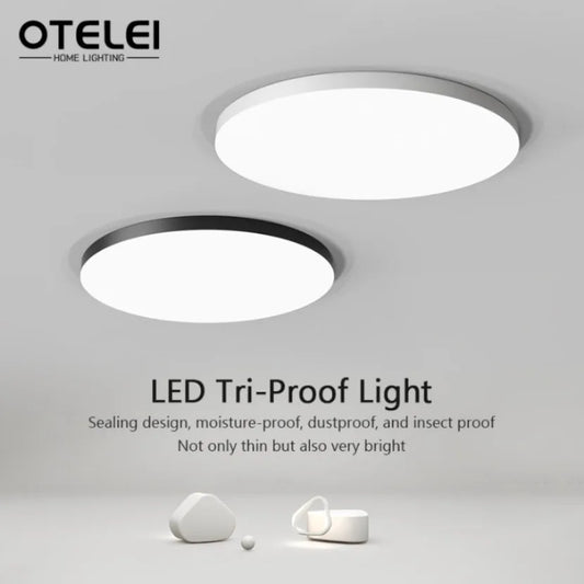 LED Ceiling Light 220V - Waterproof, Dustproof Indoor Lighting Fixture for Bedroom, Bathroom, Dining Room, Kitchen