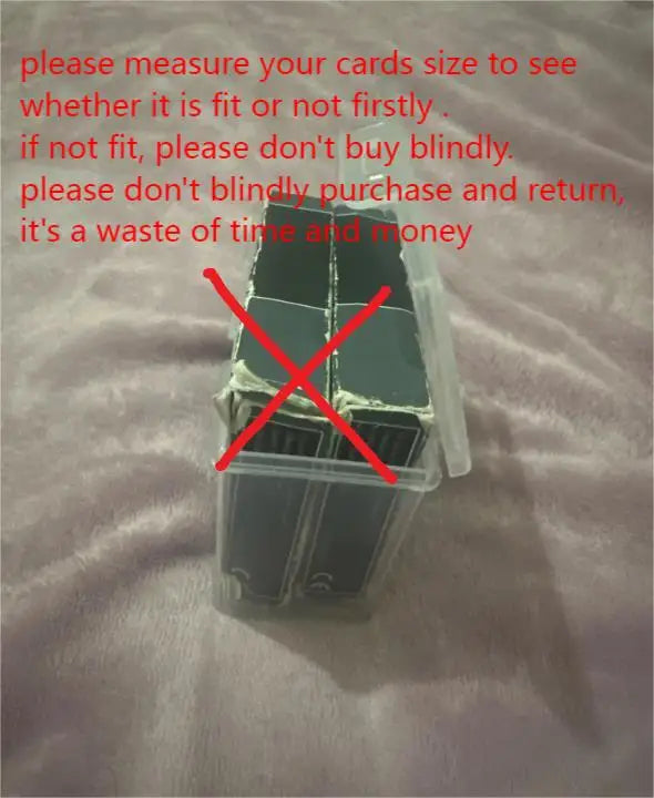 Plastic Playing Card Storage Box | Empty Card Case Holder with Snap Closure