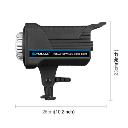PULUZ 120W Studio Video Light - 220V Dual Color Temperature LED Light with Built-In Cooling & Remote Control