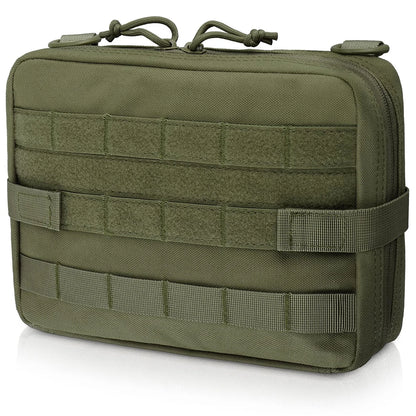 Tactical MOLLE Utility Admin Pouch – EDC Medical Gear Organizer Bag Attachment for Backpack, Hunting & Outdoor Use
