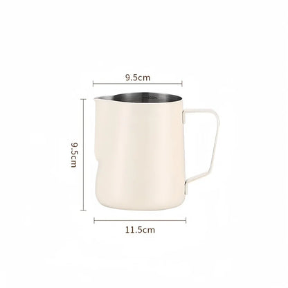 350/600ML Stainless Steel Coffee Milk Frothing Pitcher – Precise Scale Latte Jug for Barista & Professional Cafe Use