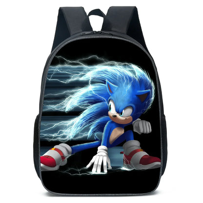 Cartoon Sonic School Backpack – Anime Kids' Primary & Secondary Mochila Bag
