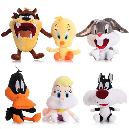20cm Looney Tunes Plush Toy — Bugs Bunny, Tweety, Daffy Cartoon Stuffed Animal Doll for Kids Gift