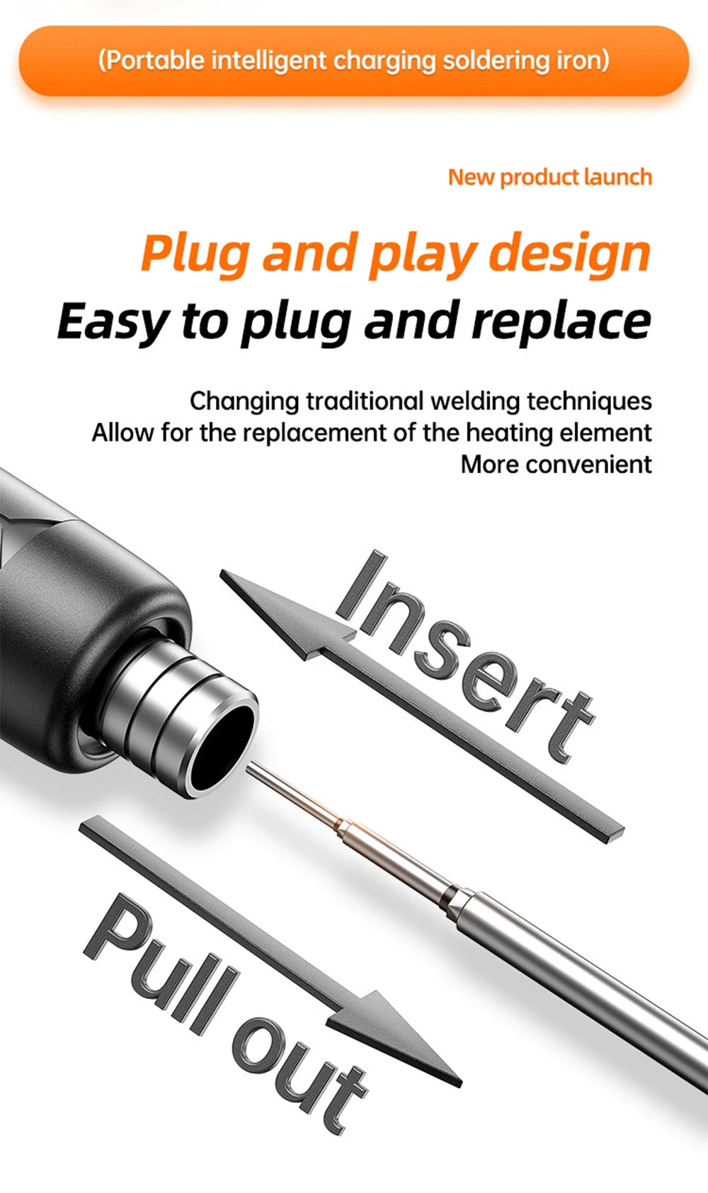 USB Type-C Mini Soldering Iron Set – 5V 8W Electric Soldering Tool with Digital Display & Adjustable Temperature