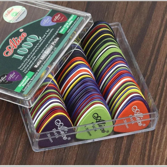 Multicolor ABS Guitar Picks Set – 50/100 Premium Mixed Plastic Plectrums for Acoustic, Electric, Bass & Ukulele